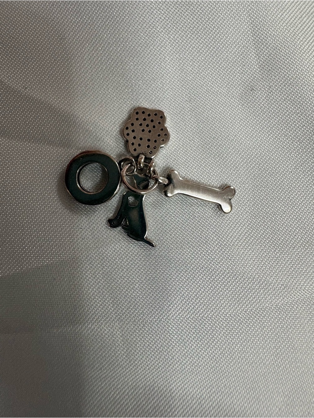I ♥ My Dog Silver Charm Pendant with Paw and Dog Silhouette s925 NWOT - Picture 5 of 6